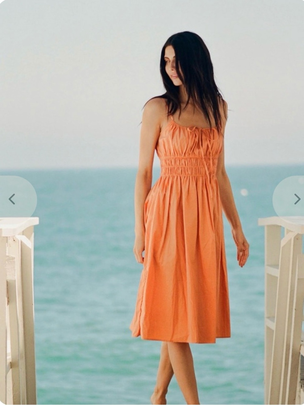 Ciao Lucia Orange Midi Sundress